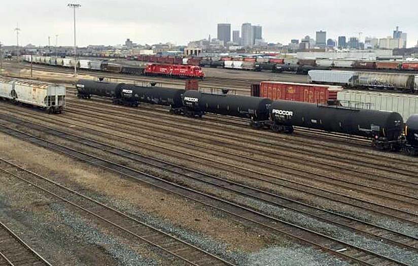 The Winnipeg rail yard.