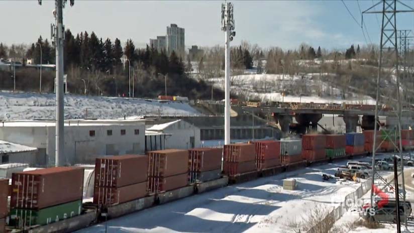 A CP container train somewhere in Calgary.