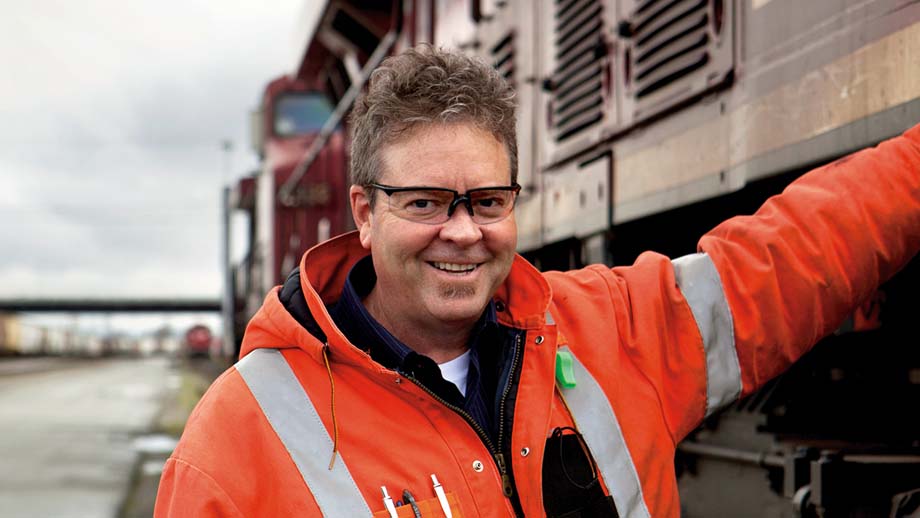 A Canadian Pacific Railway employee.