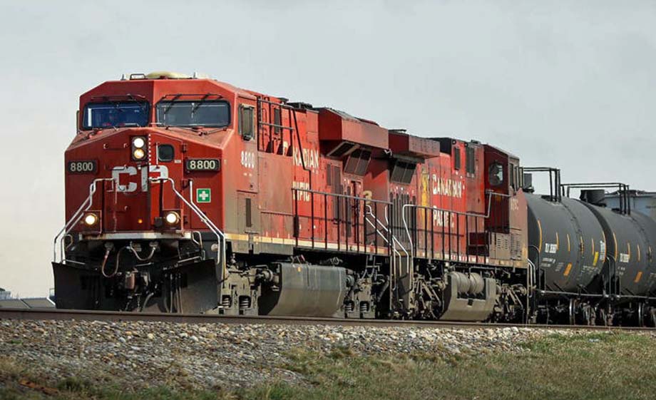 A Canadian Pacific tank train.