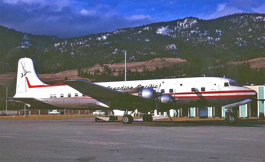A Canadian Pacific Air Lines Douglas DC-6.