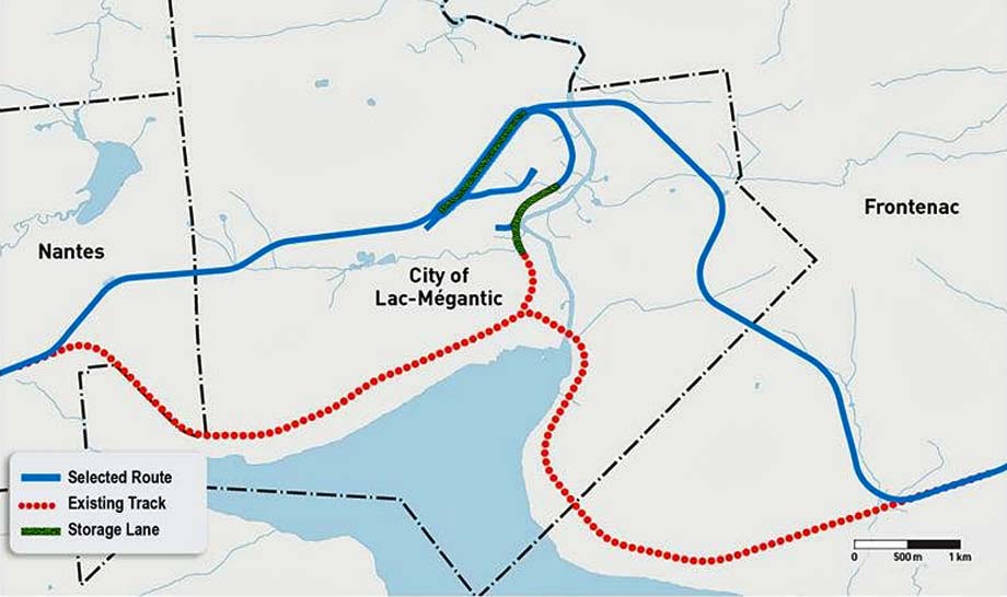 The planned Lake Megantic bypass.