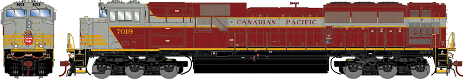 Canadian Pacific heritage livery SD70ACU by Athearn.