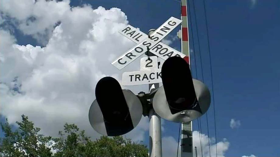American grade crossing warning lights.