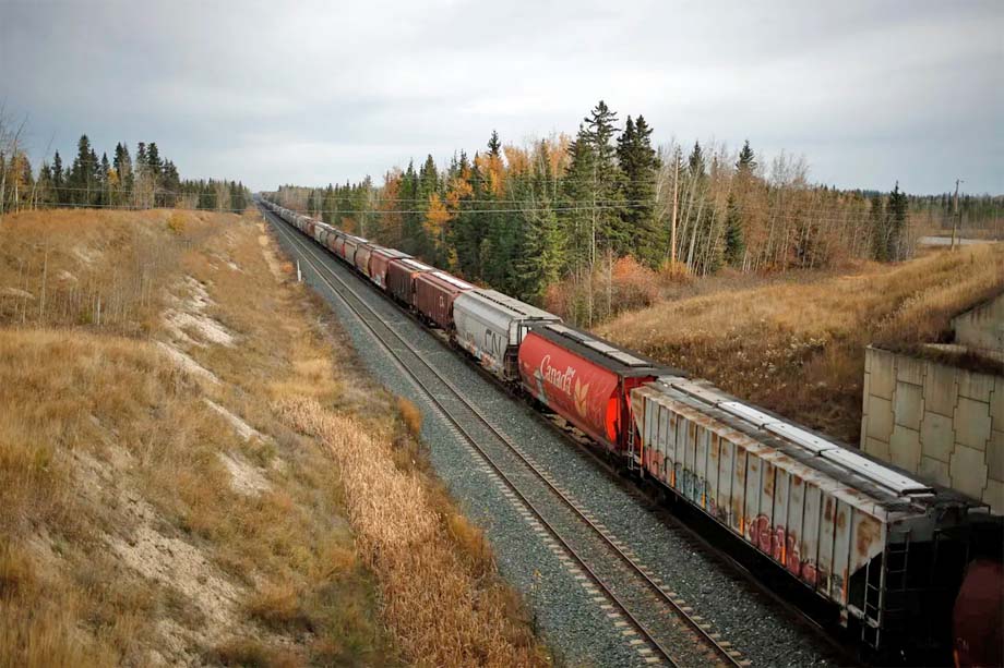 A Canadian grain train.