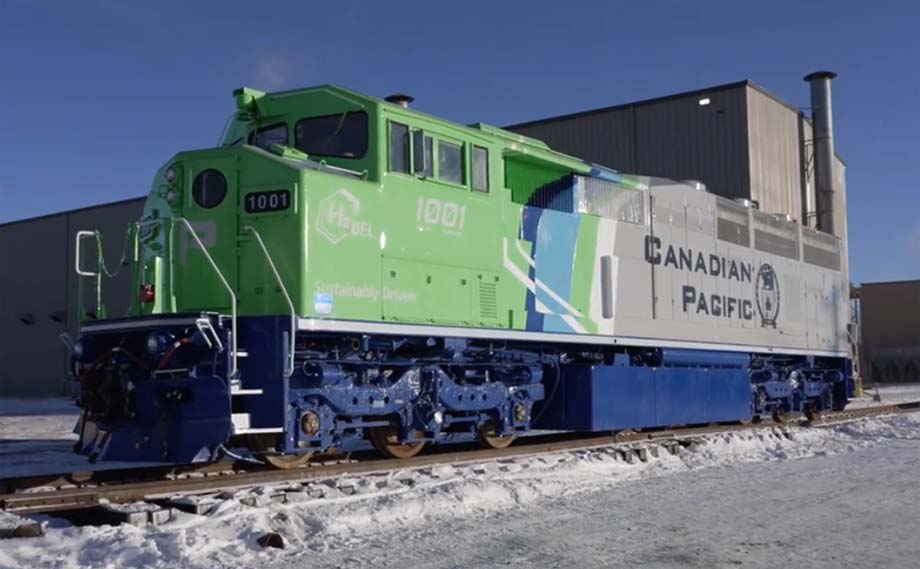 Canadian Pacific's hydrogen powered locomotive.