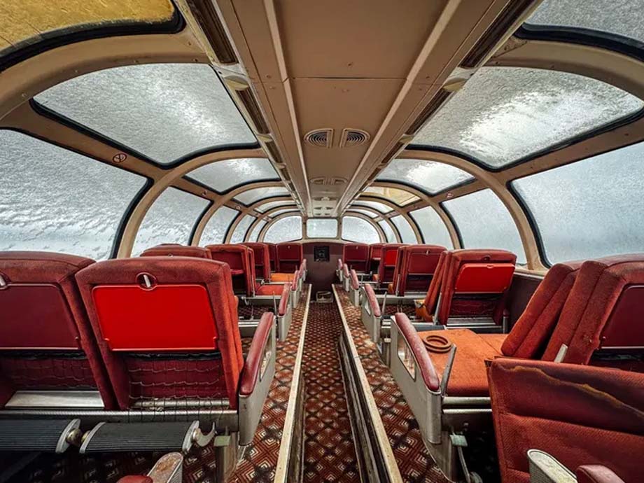 Ex-Canadian Pacific observation-lounge-dome car Riding Mountain.