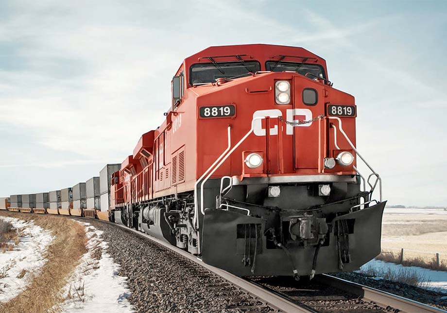 A Canadian Pacific container train.
