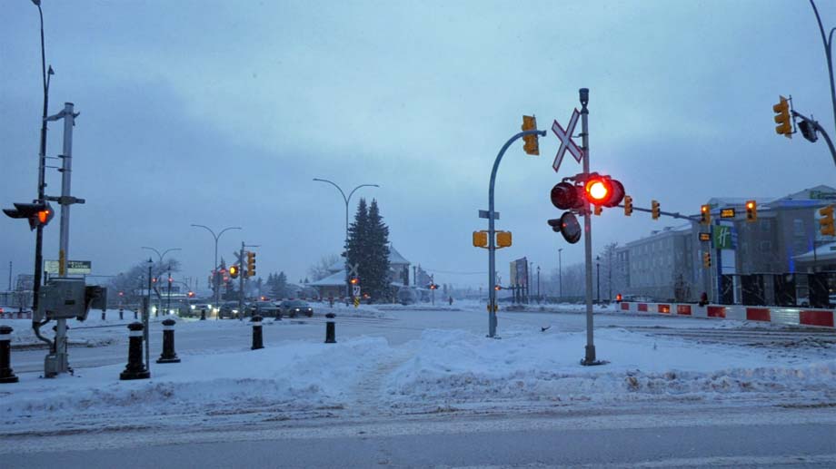 A Saskatoon grade crossing.