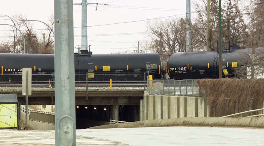 The derailment forced the closure of McPhillips Street.