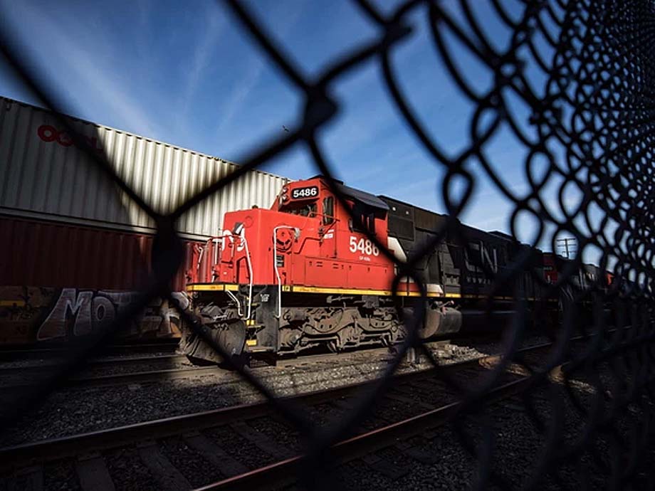 A CN train in Vancouver.
