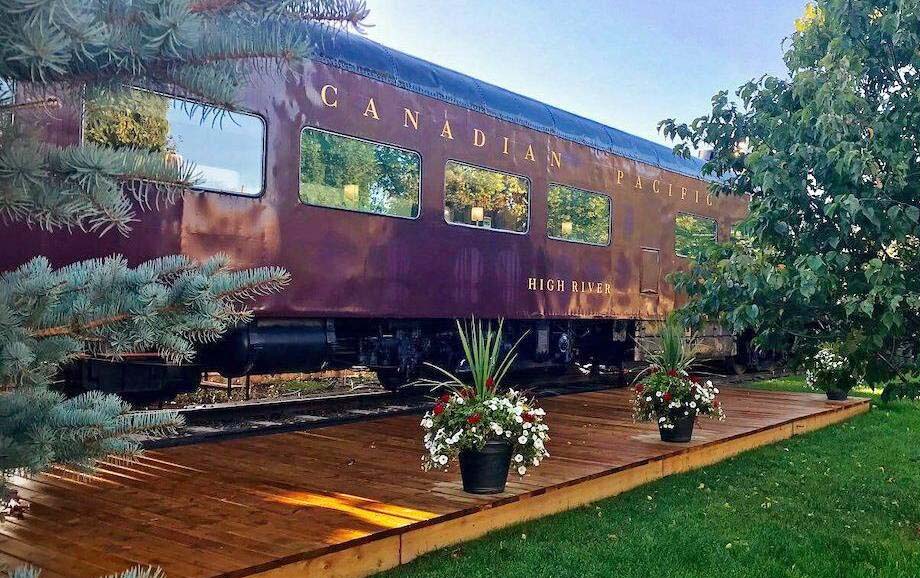 Alberta Premier Danielle Smith's railway dining car restaurant.