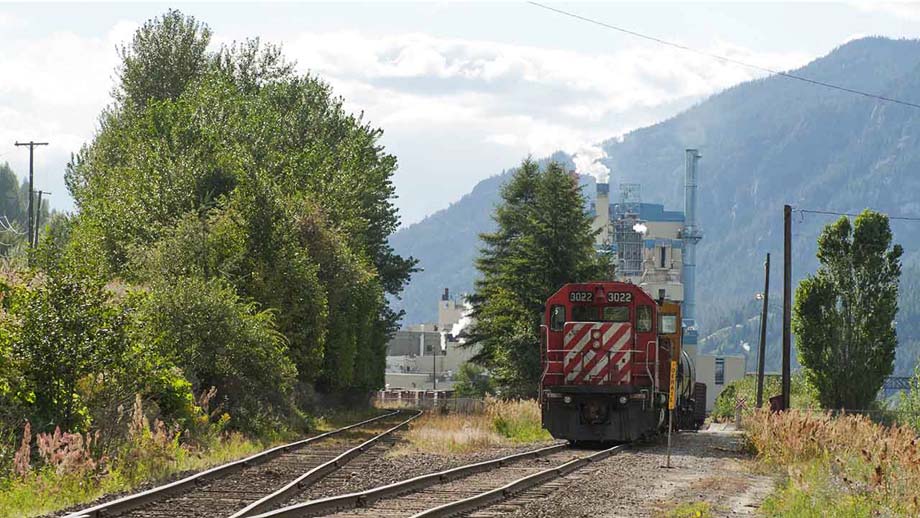 A CPKC train at the Celgar pulp mill.