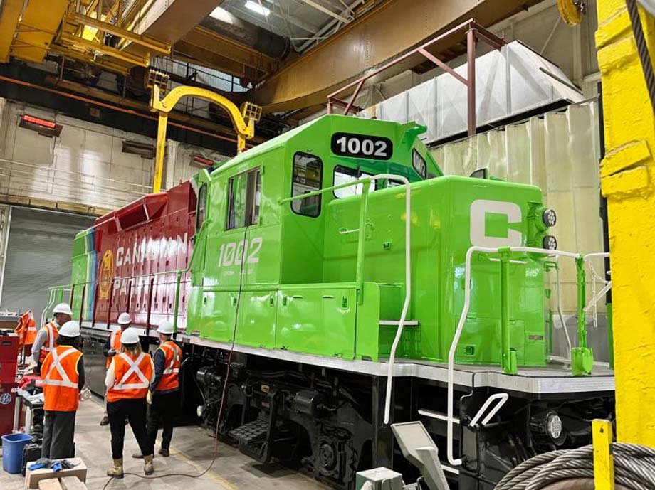 The second of three locomotives for conversion to hydrogen-electric power.