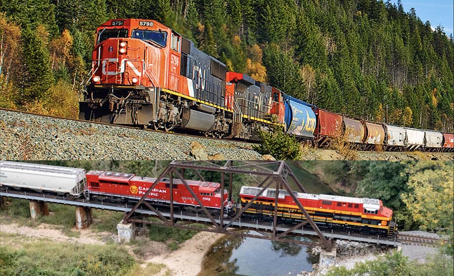 CN and CPKC trains.