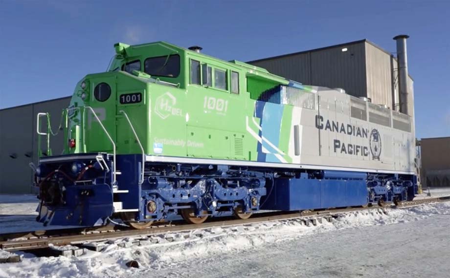 CPKC's hydrogen-electric line haul locomotive.