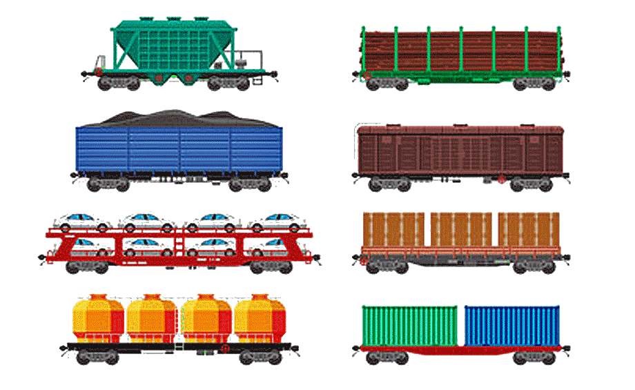 Rail cars.