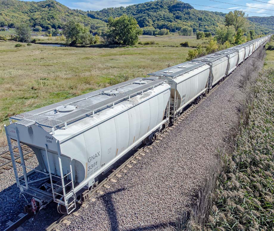 A grain train.