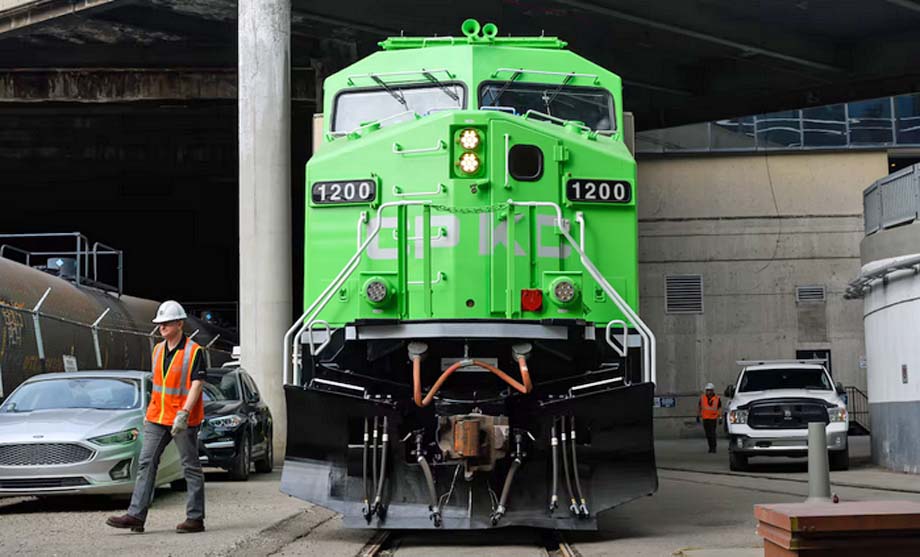 CPKC's third hydrogen locomotive.